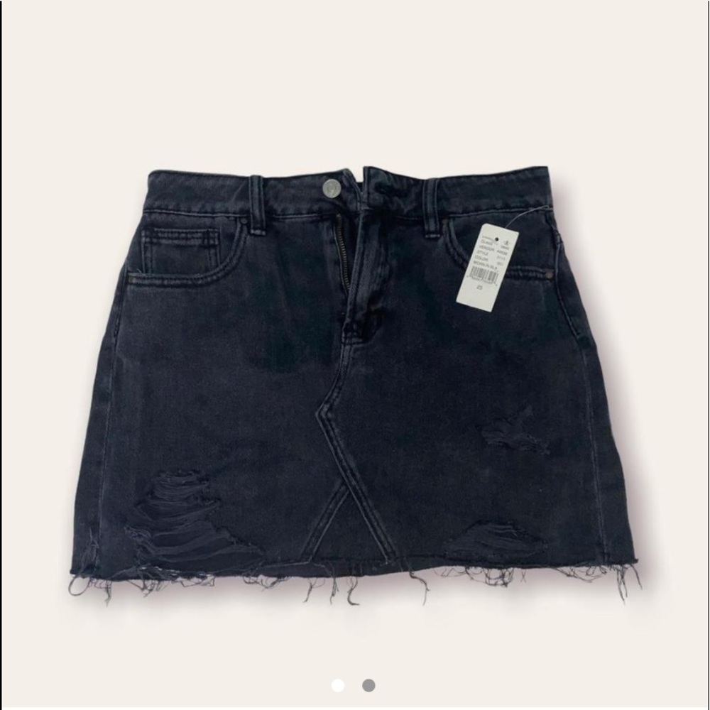 pacsun bnwt black denim mini skirt